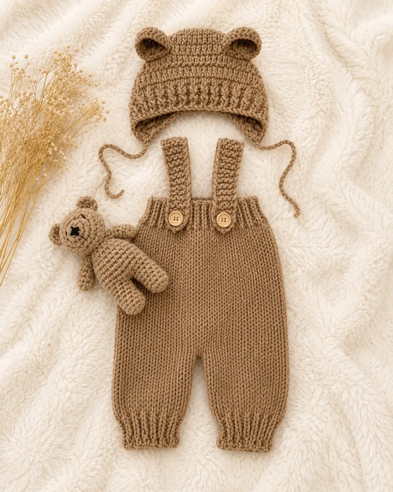 Conjunto tejido osito